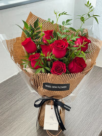 FT20-Red Rose with Leaf