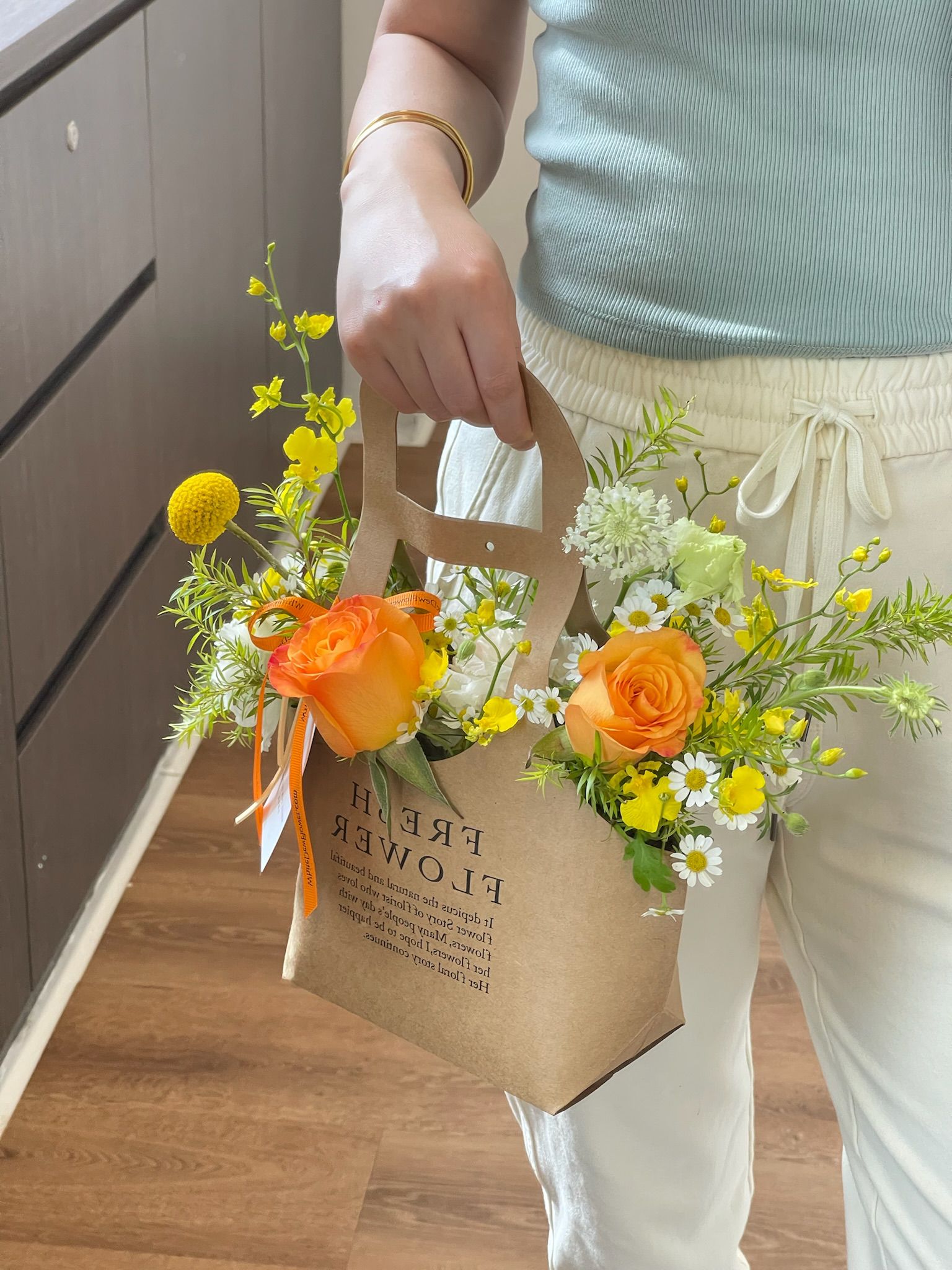 FX08-Kraft Flower Box – White Dew Flower