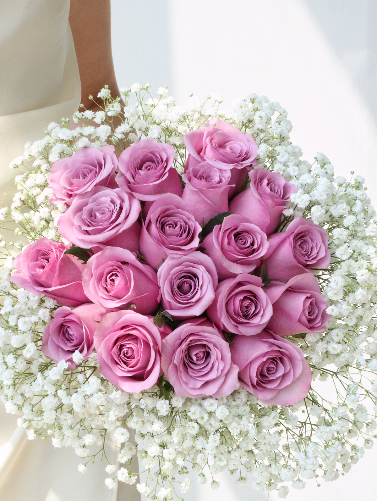 BD09-16 Purple Roses-Bridal Bouquet