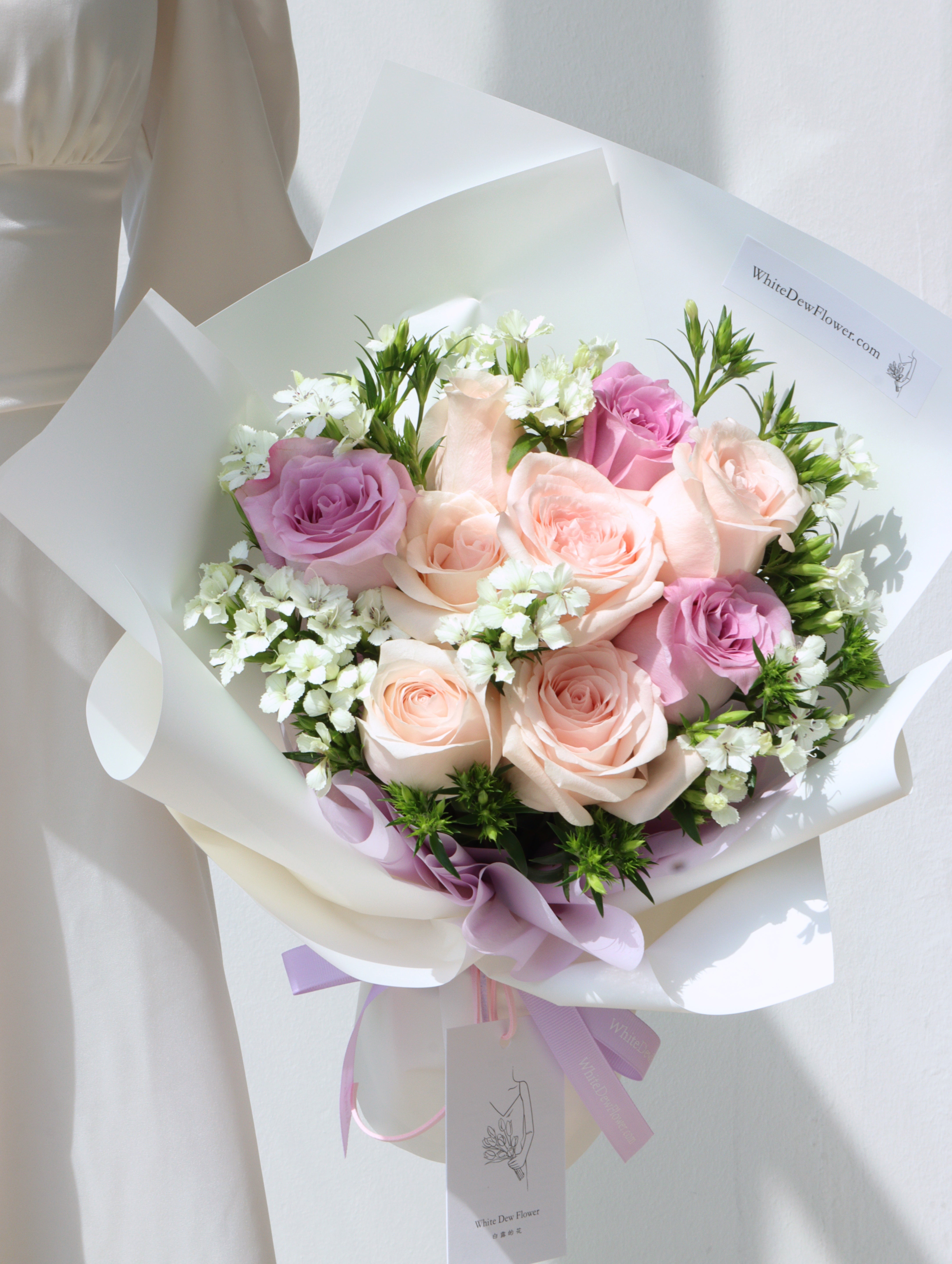 Send Love with Elegant Bouquet | White Dew Flower