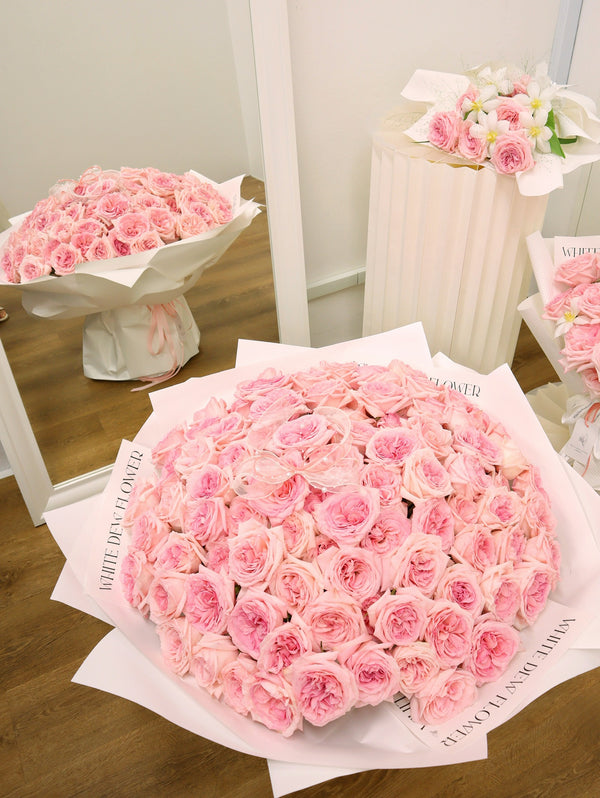 99 Roses Why 99 Red Roses Bouquet Collection Online | White Dew Flower
