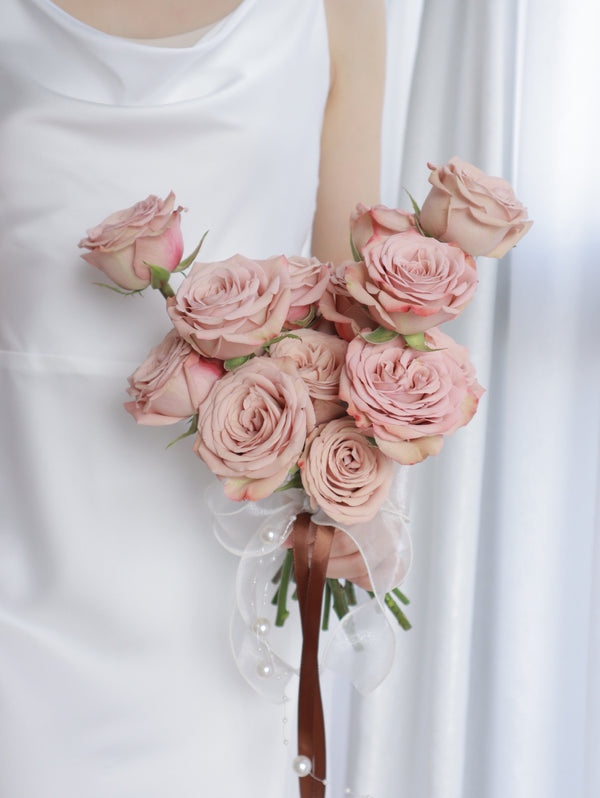 buy cappuccino rose-bridal bouquet