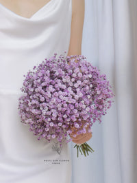 buy purple baby's breath-bridal bouquet