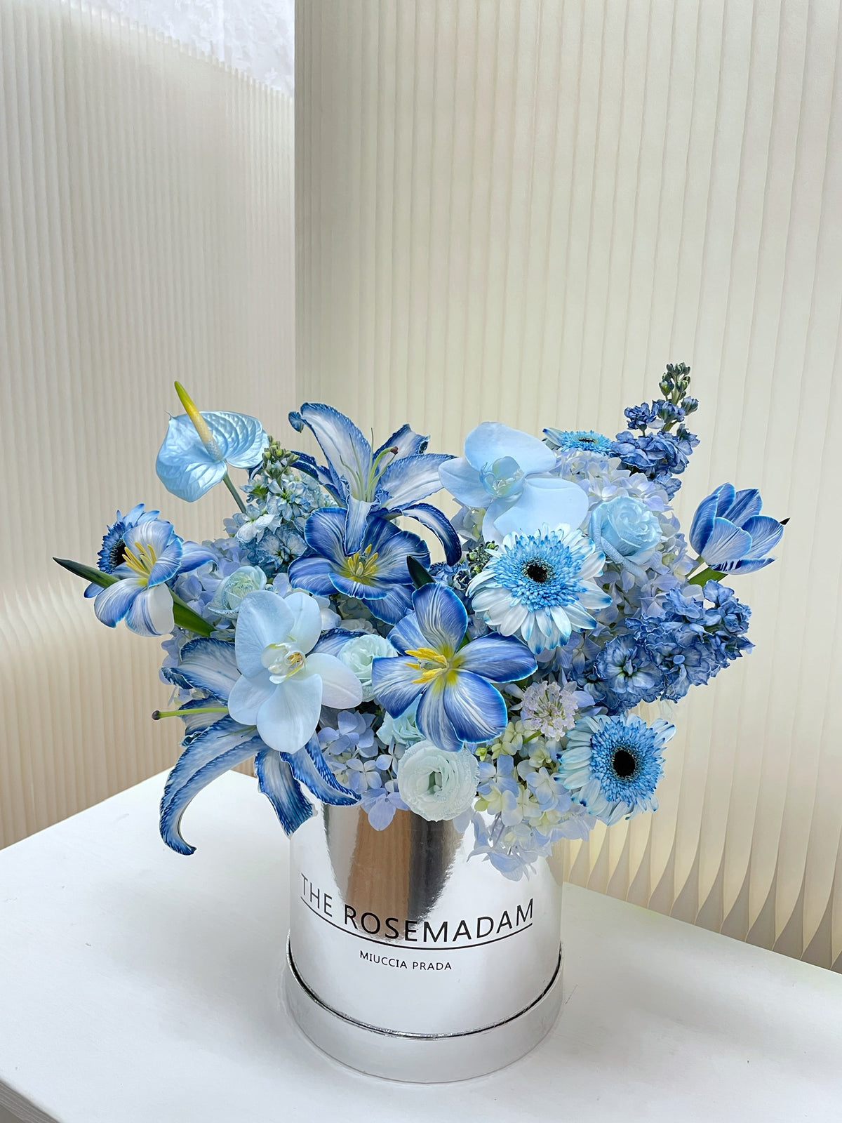 FX02-Blue Color Fresh Flower Box