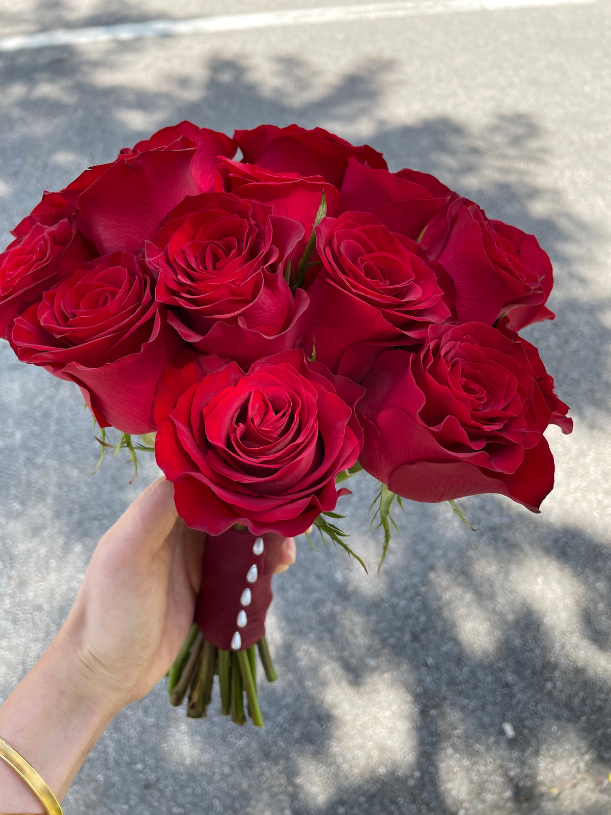 BD35-Red Rose-Bridal bouquet
