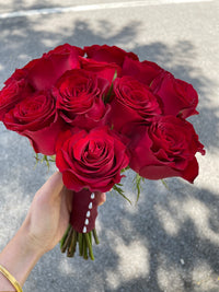 BD35-Red Rose-Bridal bouquet